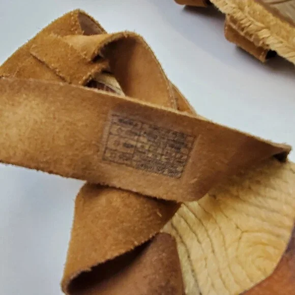 UGG Australia Mila Gladiator Espadrille Sandals Womens Size 8 Suede Chestnut - Picture 8 of 10